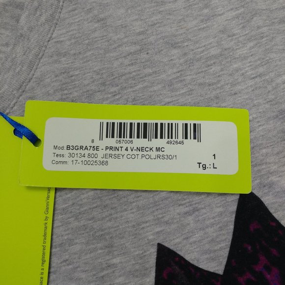 Versace Jeans V-Neck Short Sleeve Men T-Shirt L - Picture 6 of 10